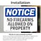 Signmission No Firearms Allowed On Property OSHA Notice Sign, Vinyl Decal, 10in W x 7in L, 2PK OS-2PACK-NS-D-710-L-16103 - alternate 6